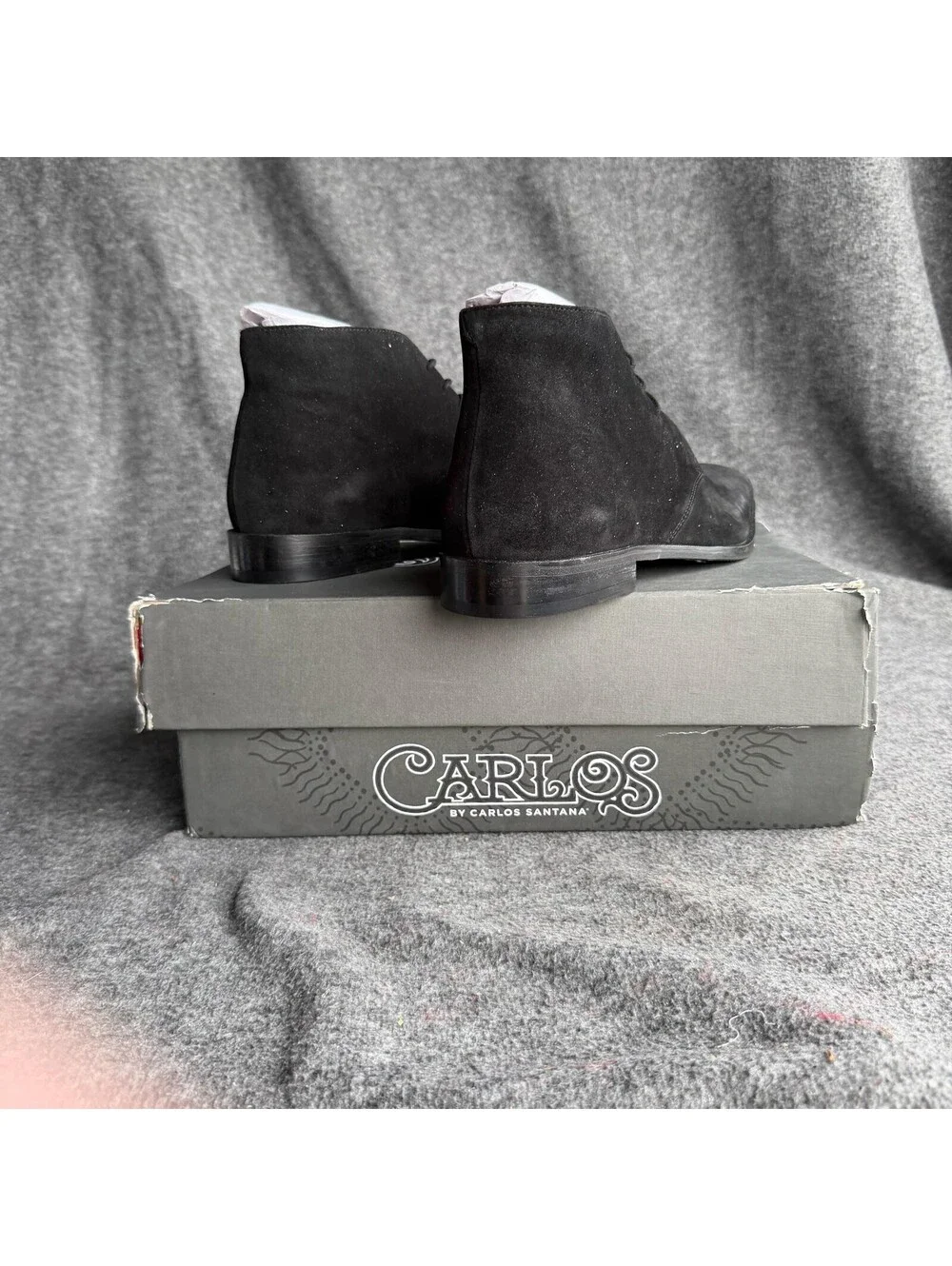 Carlos By Carlos Santana Corazon Chukka Boots Mens Size 9 Black Suede Ankle